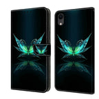 Crystal 3D Shockproof Protective Leather Phone Case, For iPhone XR For iPhone XR Reflection Dutterfly