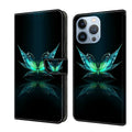 Crystal 3D Shockproof Protective Leather Phone Case – Shockproof, Card Slot, Leather, For iPhone 15 Pro Max For iPhone 15 Pro Max Reflection Dutterfly