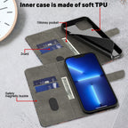 Crystal 3D Shockproof Protective Leather Phone Case, For iPhone 15