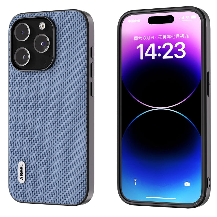 ABEEL Phone Case – Carbon Fiber Texture Protective Phone Case, For iPhone 15 Pro Max, For... For iPhone 15 Light Blue