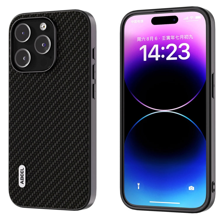 ABEEL Phone Case – Carbon Fiber Texture Protective Phone Case, For iPhone 15 Pro Max, For... For iPhone 15 Black