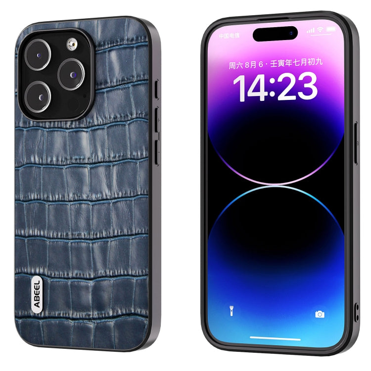 ABEEL Phone Case – Leather (iPhone 15 Plus) For iPhone 15 Blue