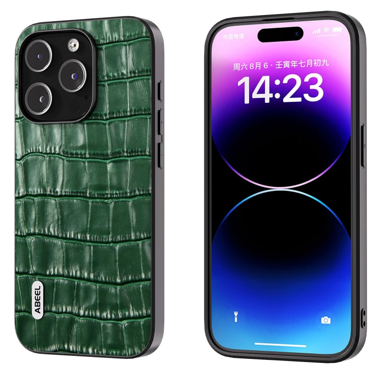 ABEEL Phone Case – Leather (iPhone 15 Plus) For iPhone 15 Green