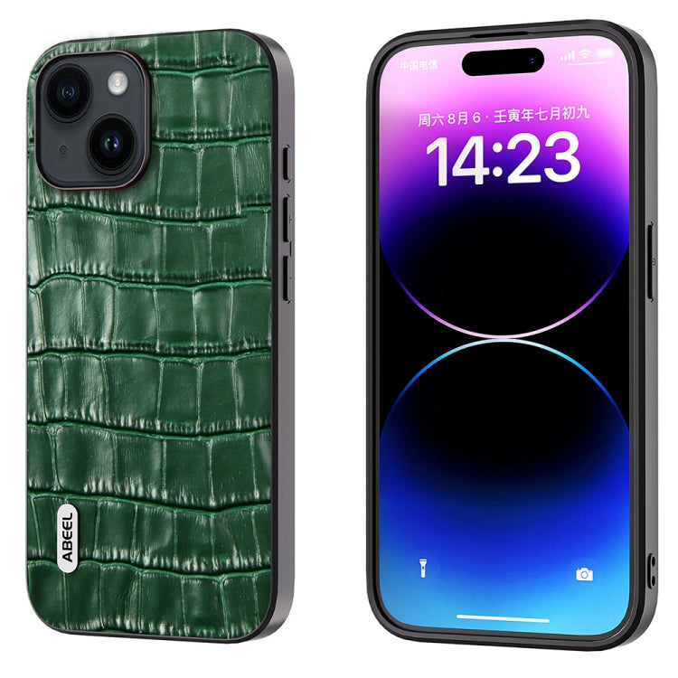 ABEEL Phone Case – Leather (iPhone 15 Plus) For iPhone 15 Plus Green