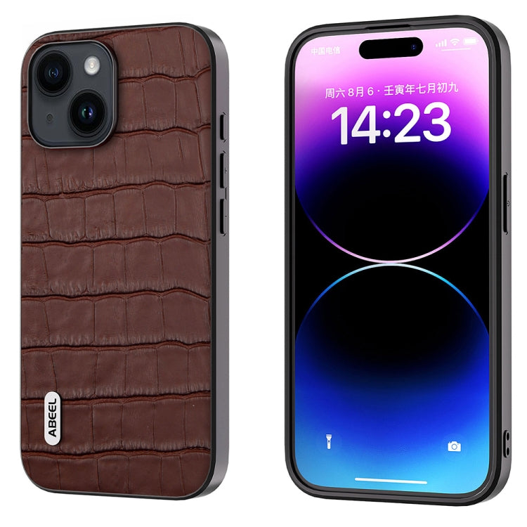 ABEEL Phone Case – Leather (iPhone 15 Plus) For iPhone 15 Plus Brown