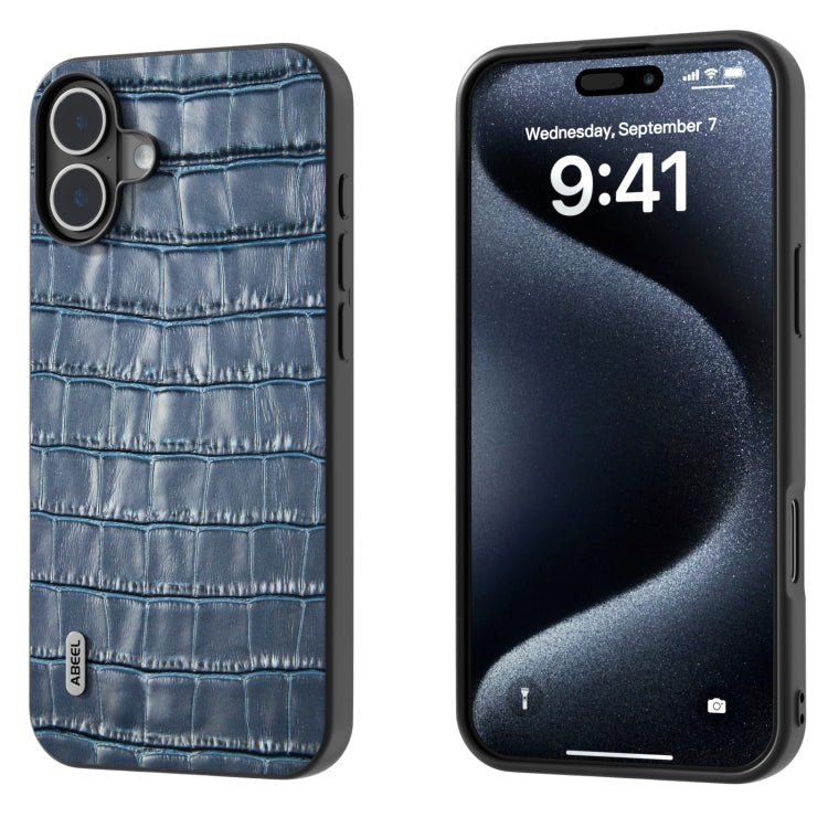 ABEEL Phone Case – Leather (iPhone 16 Pro Max) For iPhone 16 Plus Blue