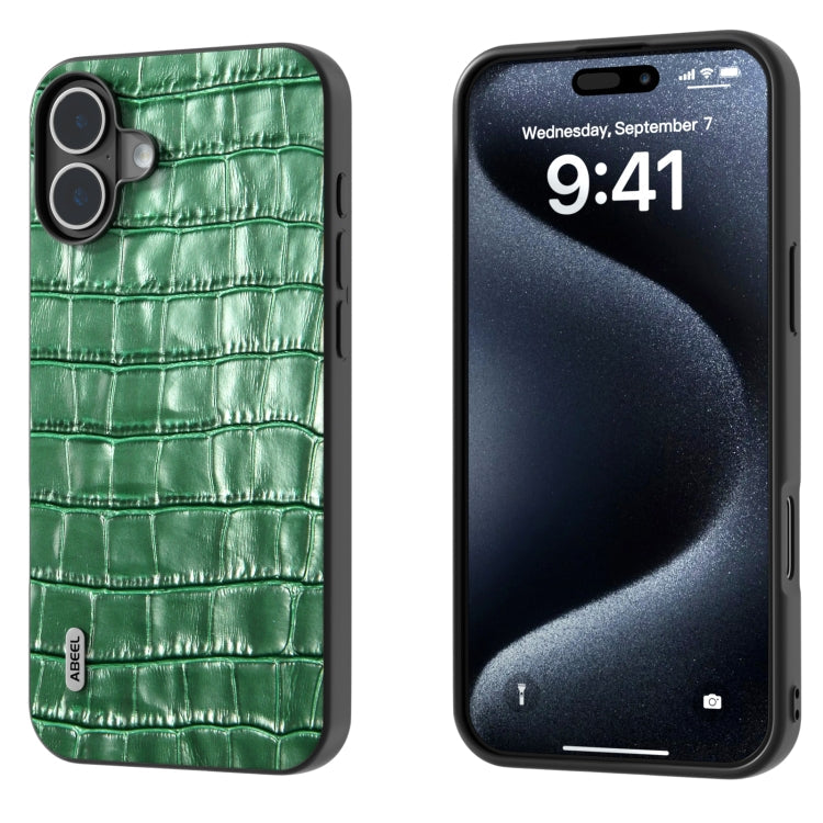 ABEEL Phone Case – Leather (iPhone 16 Pro Max) For iPhone 16 Plus Green