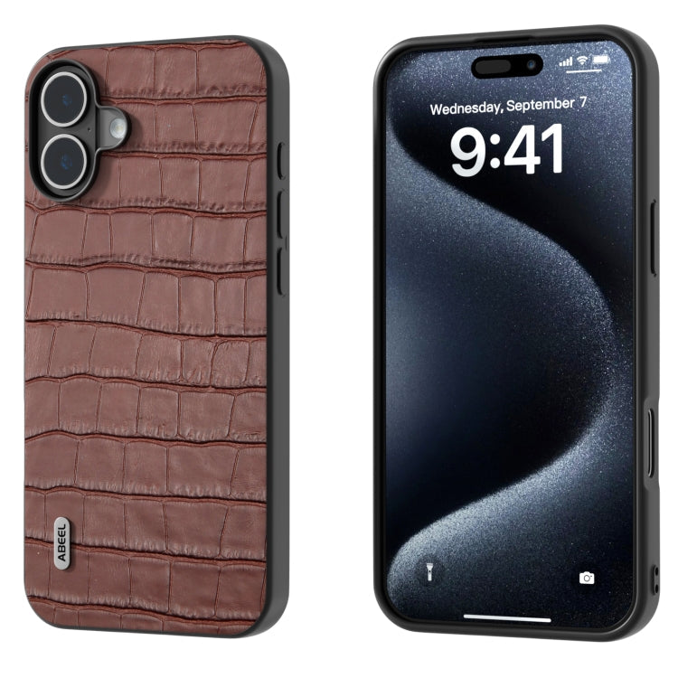 ABEEL Phone Case – Leather (iPhone 16 Pro Max) For iPhone 16 Plus Brown