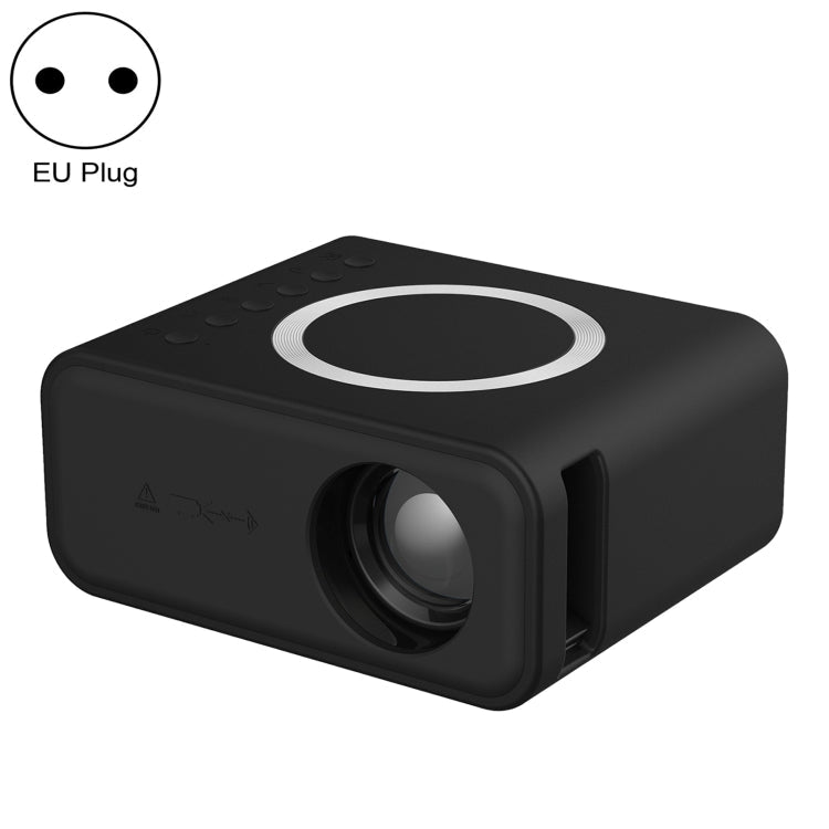 T300S 320x240 24ANSI Lumens Mini LCD Projector Supports Wired & Wireless Same Screen, US Plug, EU Plug, UK Plug, AU Plug – TPU EU Plug Black