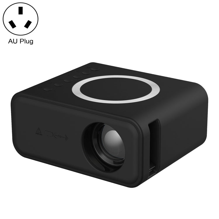 T300S 320x240 24ANSI Lumens Mini LCD Projector Supports Wired & Wireless Same Screen, US Plug, EU Plug, UK Plug, AU Plug – TPU AU Plug Black