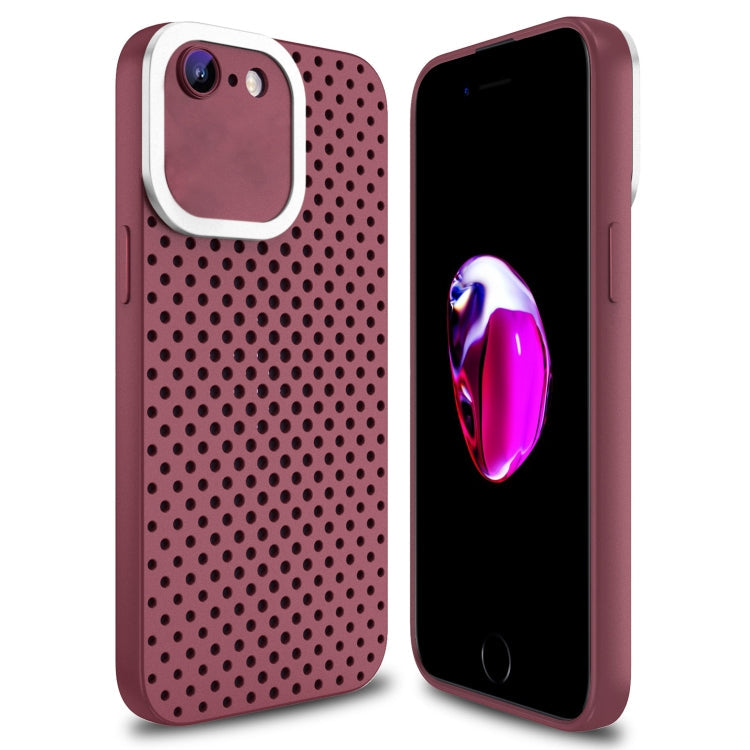 Hollow Heat Dissipation TPU Phone Case, For iPhone SE 2022 / 2020 / 8 /... For iPhone SE 2022 2020 8 7 Rose Red