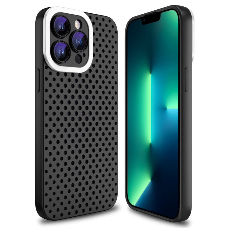 Hollow Heat Dissipation TPU Phone Case, For iPhone SE 2022 / 2020 / 8 /... For iPhone 13 Pro Max Black