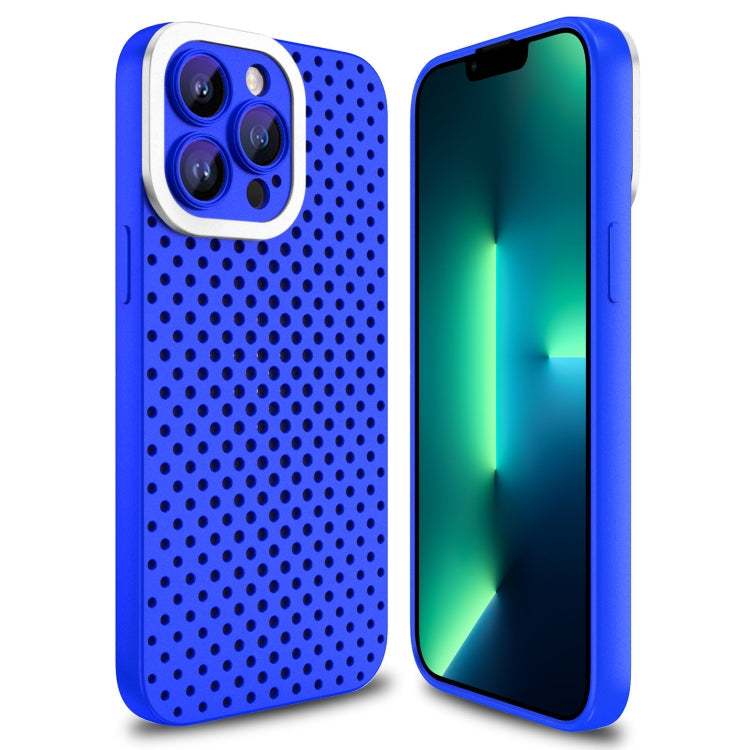 Hollow Heat Dissipation TPU Phone Case, For iPhone SE 2022 / 2020 / 8 /... For iPhone 13 Pro Max Blue