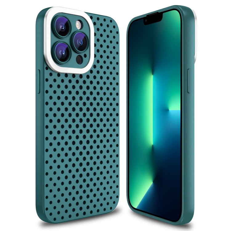 Hollow Heat Dissipation TPU Phone Case, For iPhone SE 2022 / 2020 / 8 /... For iPhone 13 Pro Max Green
