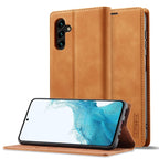 LC.IMEEKE Strong Magnetism Ultra-thin Matte Leather Phone Case, For Samsung Galaxy A24 4G For Samsung Galaxy A24 4G Brown