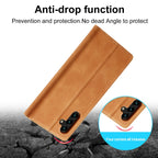 LC.IMEEKE Strong Magnetism Ultra-thin Matte Leather Phone Case, For Samsung Galaxy A24 4G