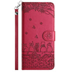 Cat Embossing Pattern Leather Phone Case with Lanyard, For iPhone 12 mini, For iPhone 11 Pro Max, For iPhone 11, For iPhone 11 Pro