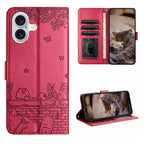 Phone Case – Leather (iPhone 16) For iPhone 16 Red