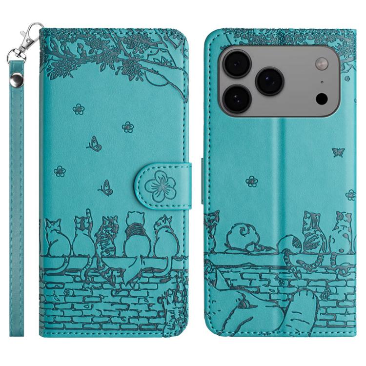 Phone Case – Leather (iPhone 16e) For iPhone 18 Pro Max 17 Pro Max Blue