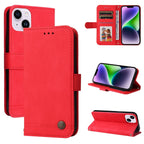 Skin Feel Life Tree Leather Phone Case, For iPhone 15 For iPhone 15 Red