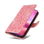 Embossed Sunflower Leather Phone Case – Wear-resistant, Card Slot, Kickstand, For iPhone 16, For iPhone 15 Pro Max, For iPhone 15 Pro, For iPhone 15 Plus