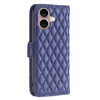 Diamond Lattice Wallet Flip Leather Phone Case, For iPhone 16, For iPhone 15 Pro Max, For iPhone 15 Pro, For iPhone 15 Plus