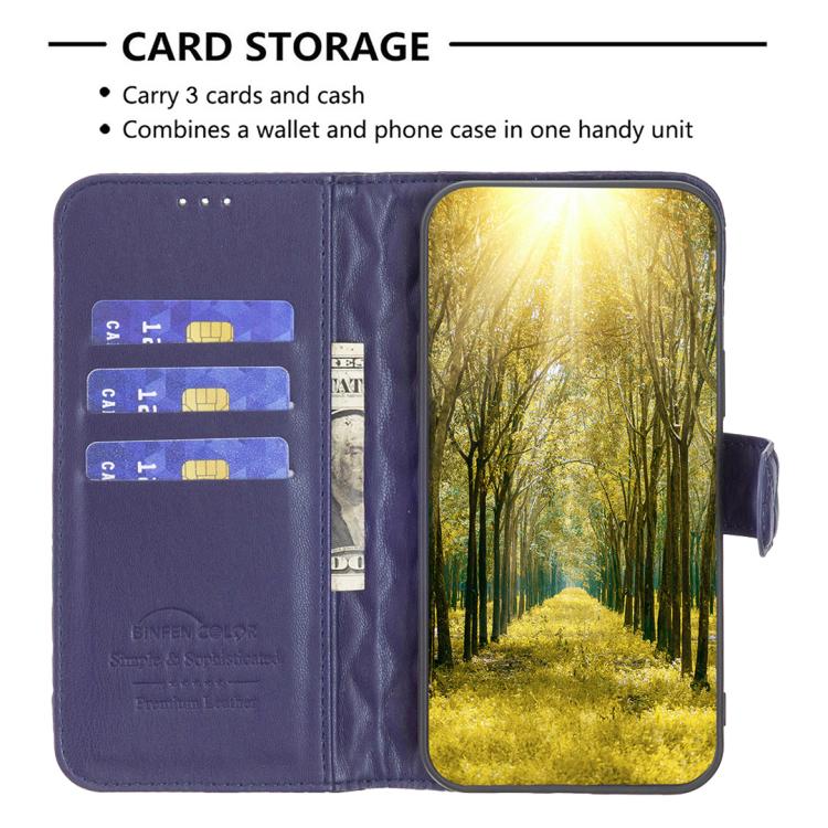 Diamond Lattice Wallet Flip Leather Phone Case, For iPhone Air, For iPhone 16 Pro Max, For iPhone 16 Pro, For iPhone 16 Plus