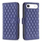 Diamond Lattice Wallet Flip Leather Phone Case, For iPhone Air, For iPhone 16 Pro Max, For iPhone 16 Pro, For iPhone 16 Plus For iPhone Air Blue