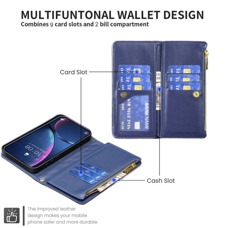 Diamond Lattice Zipper Wallet Leather Flip Phone Case, For iPhone 18 Pro/17 Pro, For iPhone 18 Pro Max/17 Pro Max, For iPhone 17, For iPhone 17 Air