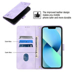 Skin-feel Embossed Leather Phone Case, For iPhone 15, For iPod Touch 7 / 6 / 5