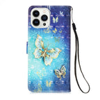 3D Painting Horizontal Flip Leather Phone Case, For iPhone 15 Pro Max, For iPhone 15 Pro, For iPhone 15 Plus