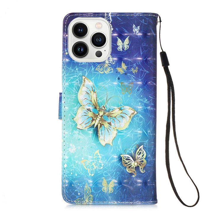 3D Painting Horizontal Flip Leather Phone Case, For iPhone 15 Pro Max, For iPhone 15 Pro, For iPhone 15 Plus