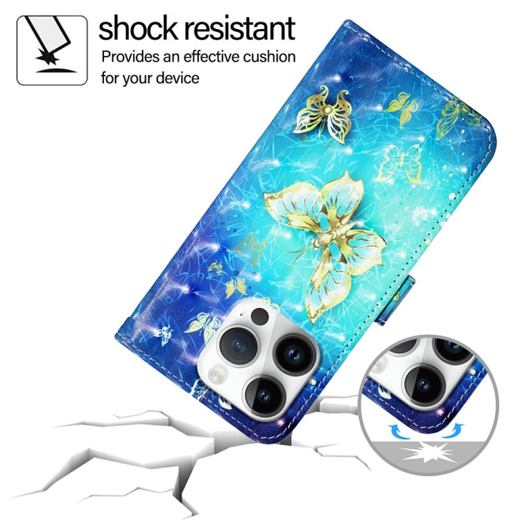 3D Painting Horizontal Flip Leather Phone Case, For iPhone 16 Pro, For iPhone 16 Plus, For iPhone 16