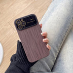 Wood Grain TPU Phone Case with Lens Film, For iPhone 11 Pro For iPhone 11 Pro Grey