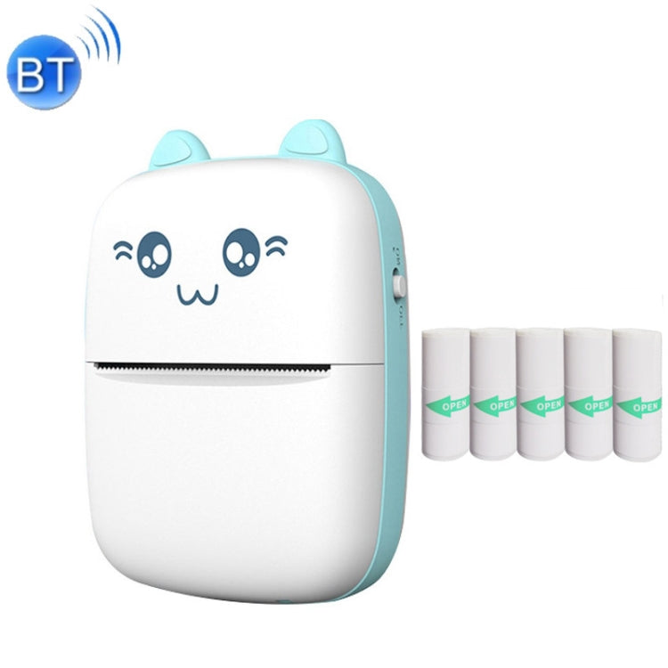 C9 Mini Bluetooth Wireless Thermal Printer, With 1 Roll Paper, With 5 Papers, With 10 Papers, With 5 Sticker Papers, With 5 Papers & 5 Sticker Papers, With 5 Papers & 5 Sticker & 3 Color Papers – Bluetooth With 5 Sticker Papers Blue
