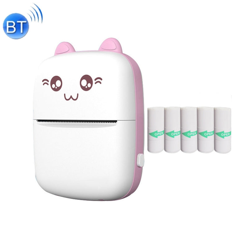 C9 Mini Bluetooth Wireless Thermal Printer, With 1 Roll Paper, With 5 Papers, With 10 Papers, With 5 Sticker Papers, With 5 Papers & 5 Sticker Papers, With 5 Papers & 5 Sticker & 3 Color Papers – Bluetooth With 5 Sticker Papers Pink
