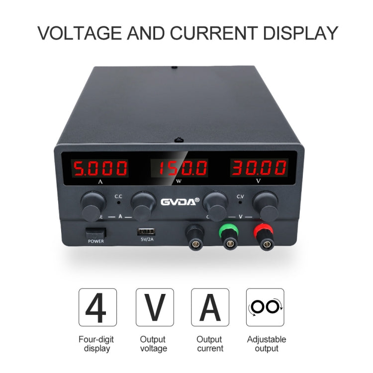 GVDA SPS-H605 60V-5A Adjustable Voltage Regulator, SPS-H605 EU Plug, SPS-H605 – TPU