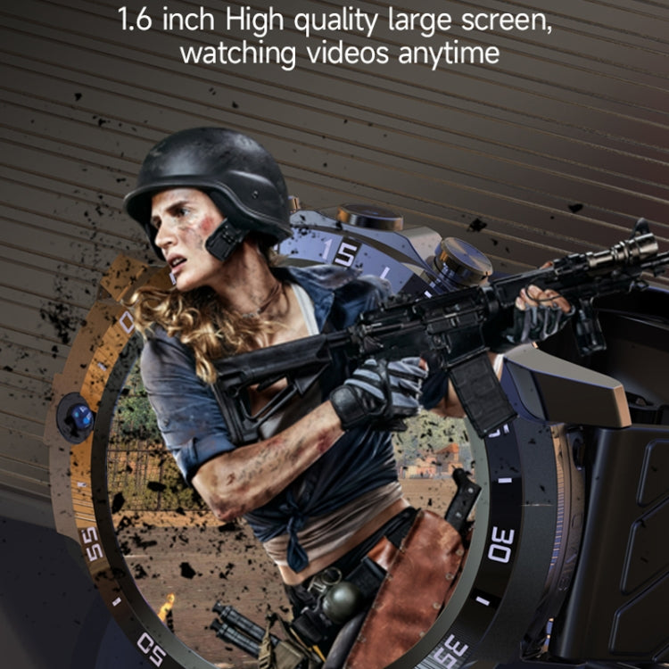 MT27 4G+64G 1.6 inch IP67 Waterproof 4G Android 8.1 Smart Watch Support Heart Rate / GPS, Leather Band