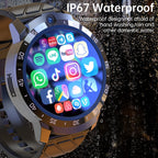 MT27 4G+64G 1.6 inch IP67 Waterproof 4G Android 8.1 Smart Watch Support Heart Rate / GPS, Leather Band
