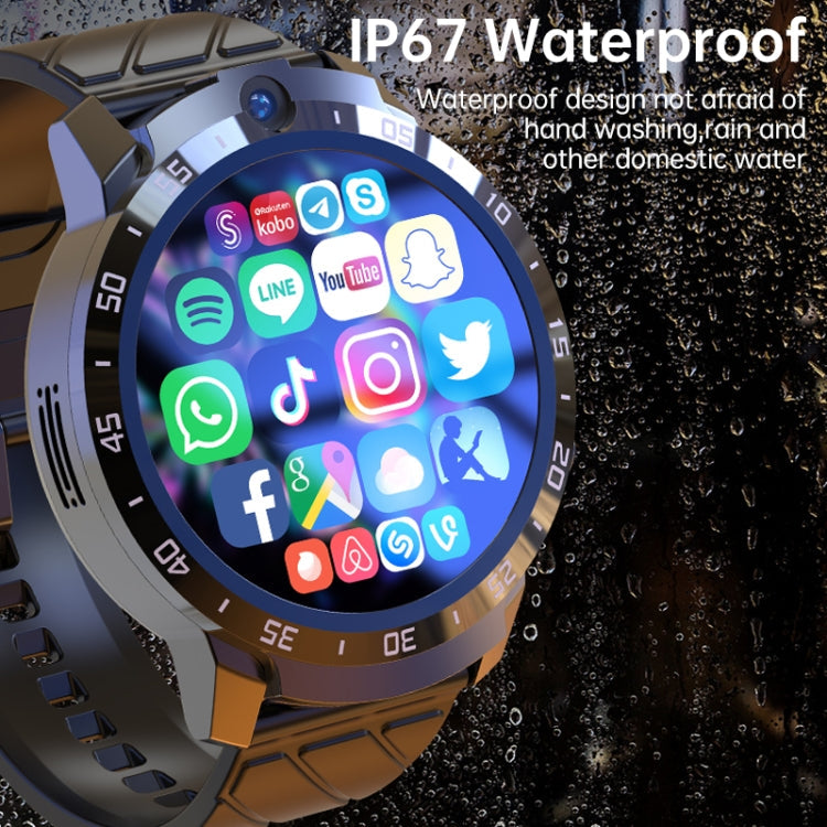 MT27 4G+64G 1.6 inch IP67 Waterproof 4G Android 8.1 Smart Watch Support Heart Rate / GPS, Leather Band