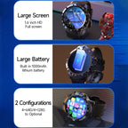 MT27 4G+64G 1.6 inch IP67 Waterproof 4G Android 8.1 Smart Watch Support Heart Rate / GPS, Leather Band