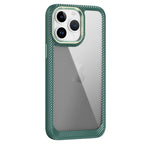 Carbon Fiber Transparent Back Panel Phone Case, For iPhone 11 Pro Max, For iPhone 11 For iPhone 11 Pro Max Green