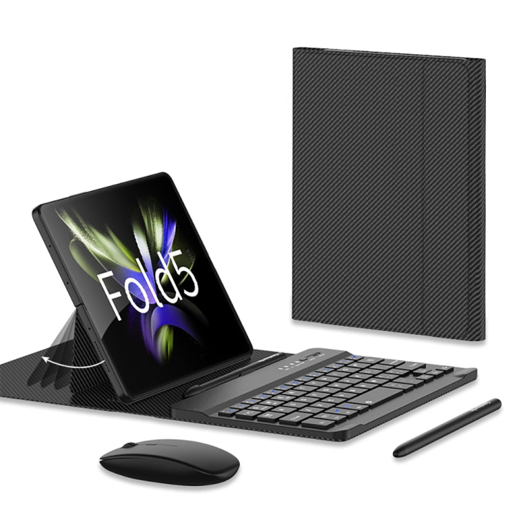 GKK Gear Adjustment Bluetooth Keyboard + Pen + Mouse + Case Set – Leather, Bluetooth, For Samsung Galaxy Z Fold5