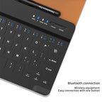 GKK Gear Adjustment Bluetooth Keyboard + Pen + Mouse + Case Set – Leather, Bluetooth, For Samsung Galaxy Z Fold5