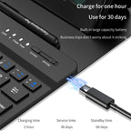 GKK Gear Adjustment Bluetooth Keyboard + Pen + Mouse + Case Set – Leather, Bluetooth, For Samsung Galaxy Z Fold5