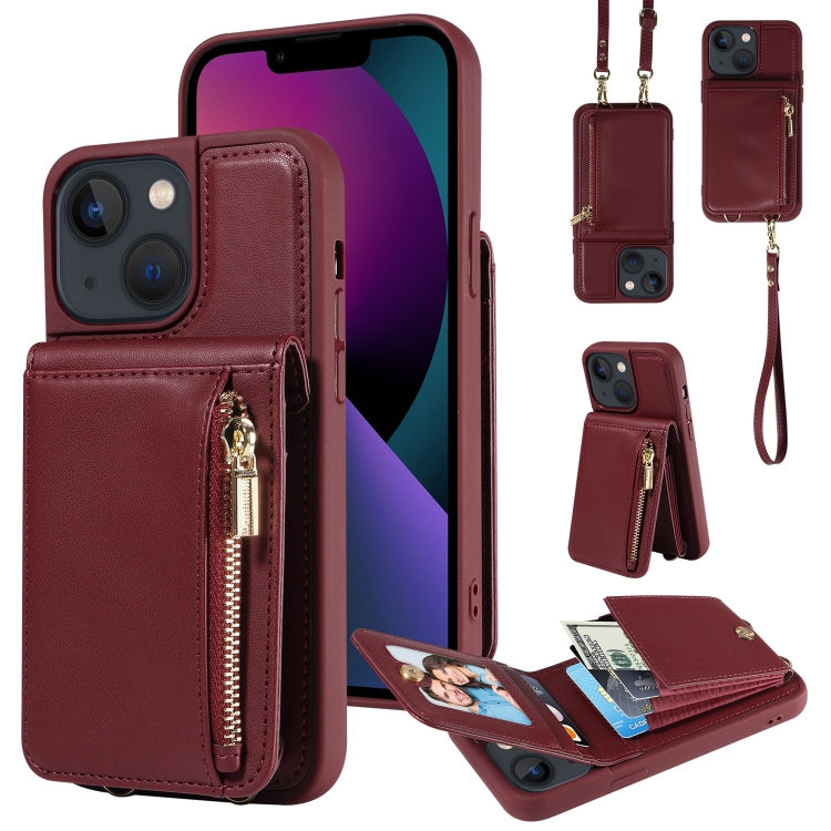 Phone Case – Leather (iPhone SE 2022) #4 For iPhone 13 Wine Red