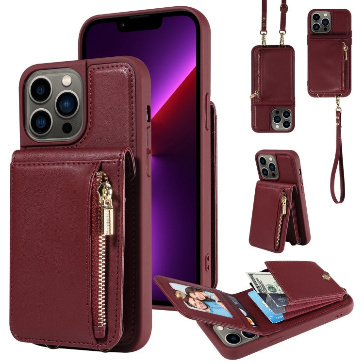 Phone Case – Leather (iPhone SE 2022) #4 For iPhone 13 Pro Wine Red