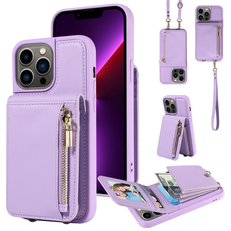 Phone Case – Leather (iPhone SE 2022) #4 For iPhone 13 Pro Purple