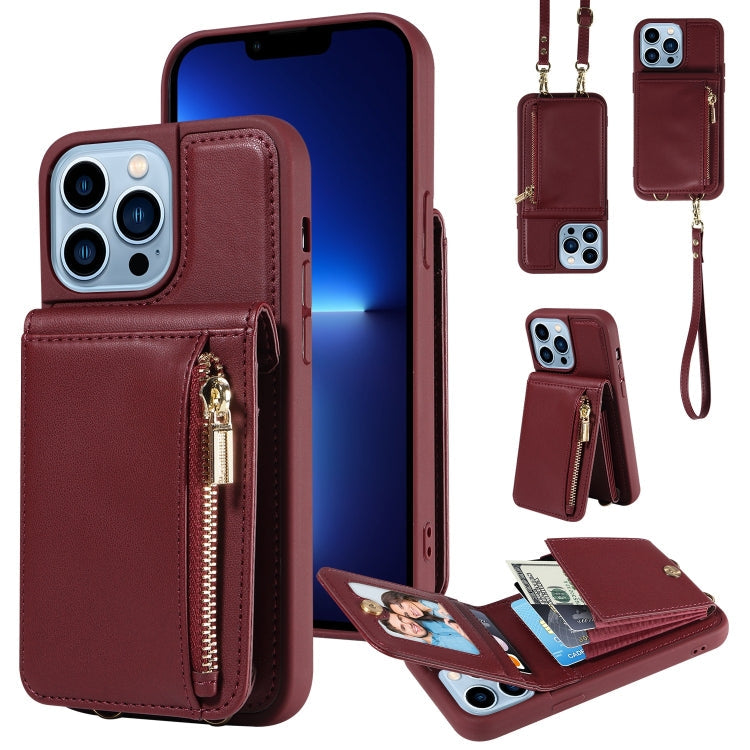 Phone Case – Leather (iPhone SE 2022) #4 For iPhone 13 Pro Max Wine Red