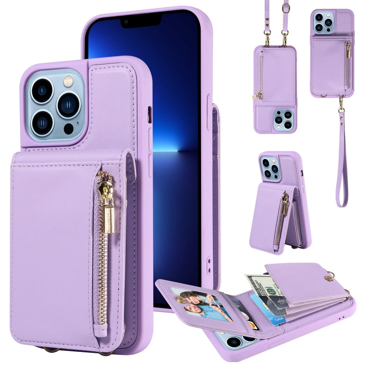 Phone Case – Leather (iPhone SE 2022) #4 For iPhone 13 Pro Max Purple